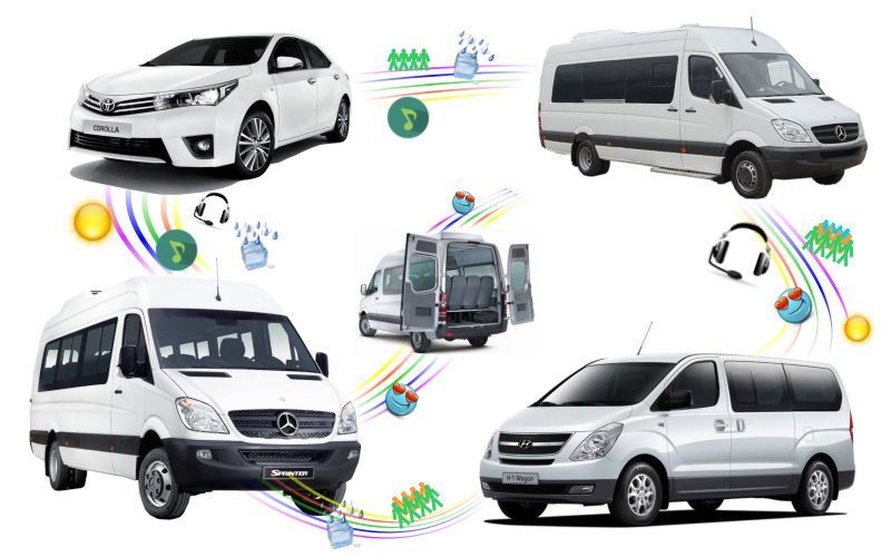 transporte turismo flota de vehículos